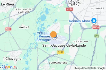 Voir sur Google Maps : Airport Rennes Bretagne, Avenue Joseph le Brix, Saint-Jacques-de-la-Lande, France, nouvel onglet